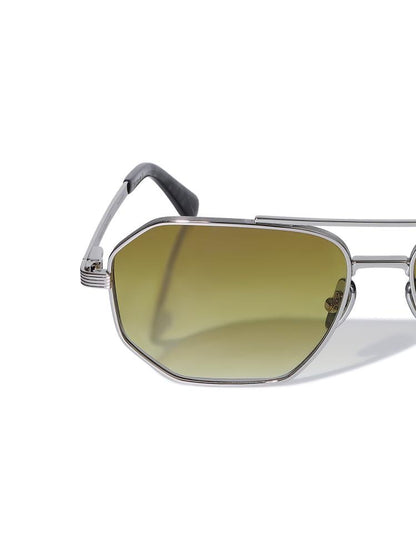 Sunrise — Premium Silver Metal Sunglasses with Gradient Amber Lenses