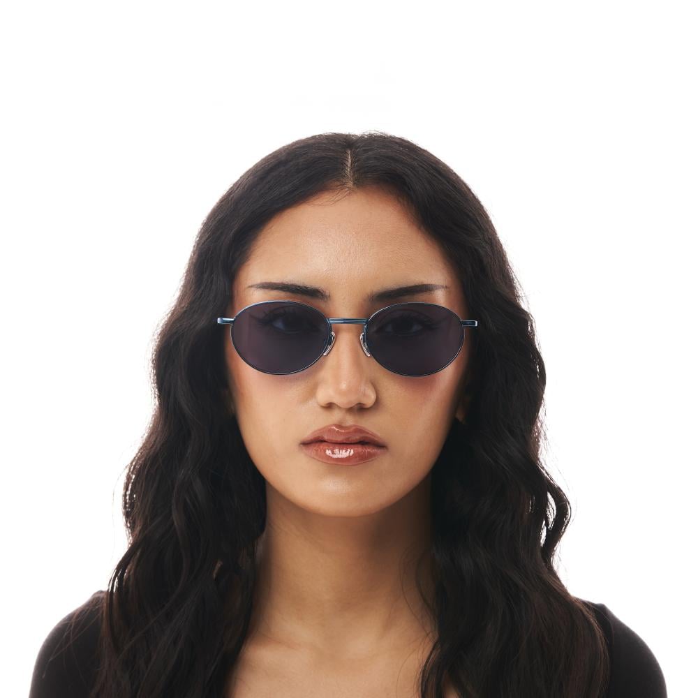 SOUTH • Blue Metal Oval Sunglasses – UV400 Protection