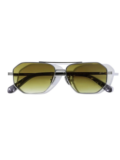 Sunrise — Premium Silver Metal Sunglasses with Gradient Amber Lenses