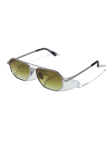 Sunrise — Premium Silver Metal Sunglasses with Gradient Amber Lenses