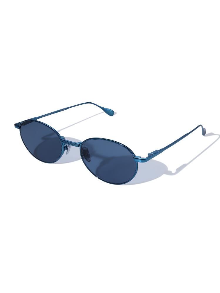 SOUTH • Blue Metal Oval Sunglasses – UV400 Protection