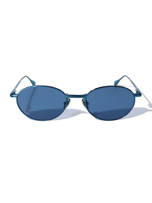 SOUTH • Blue Metal Oval Sunglasses – UV400 Protection