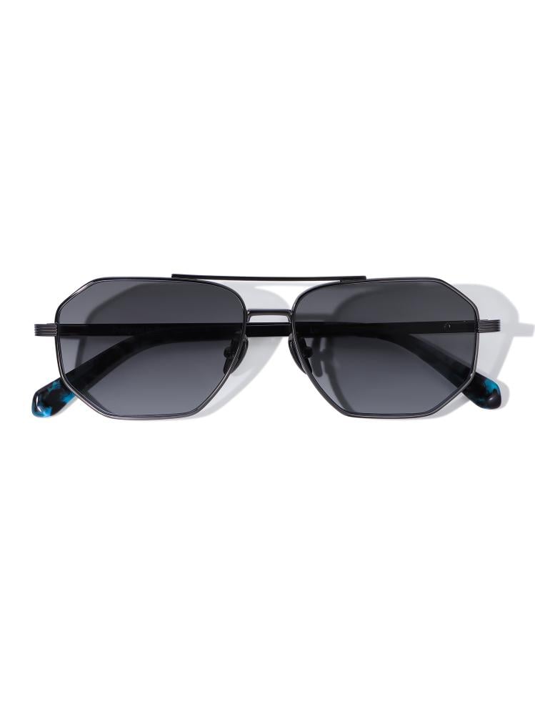 Osan 8PM Sunglasses — Sleek Dark Metallic Style with Premium Clarity