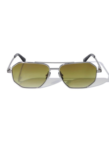 Sunrise — Premium Silver Metal Sunglasses with Gradient Amber Lenses